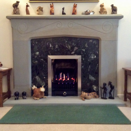 Forest Pennant fireplace